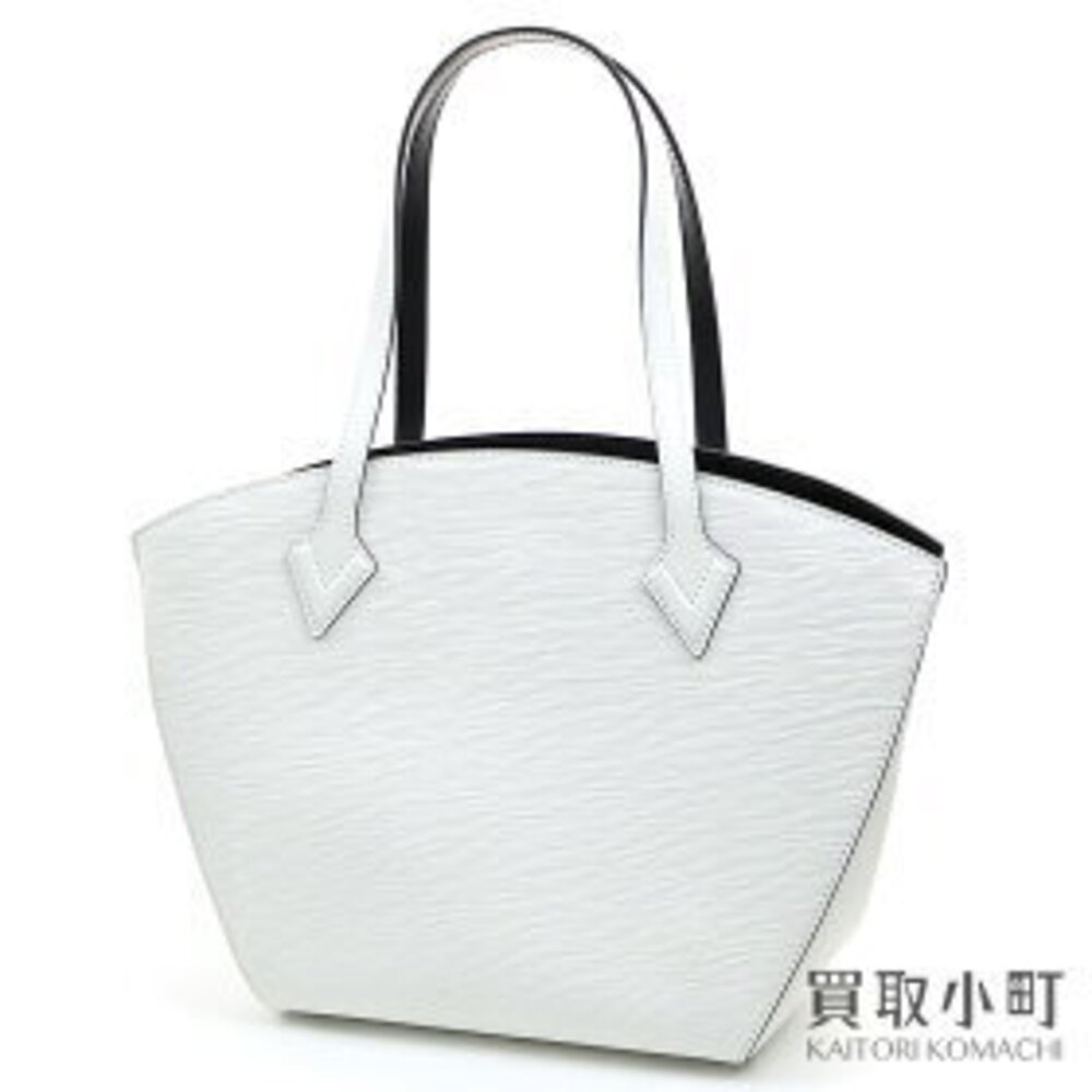 Louis Vuitton Saint Jacques Epi Blanc White Shoulder Tote Bag Leather